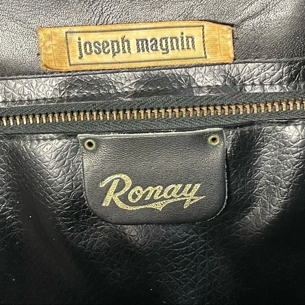 Vintage Ronay for Joseph Magnin Store Handbag Leather Purse Retro Structured Bag